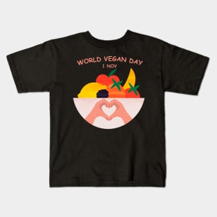 Happy World Vegan Day Kids T-Shirt